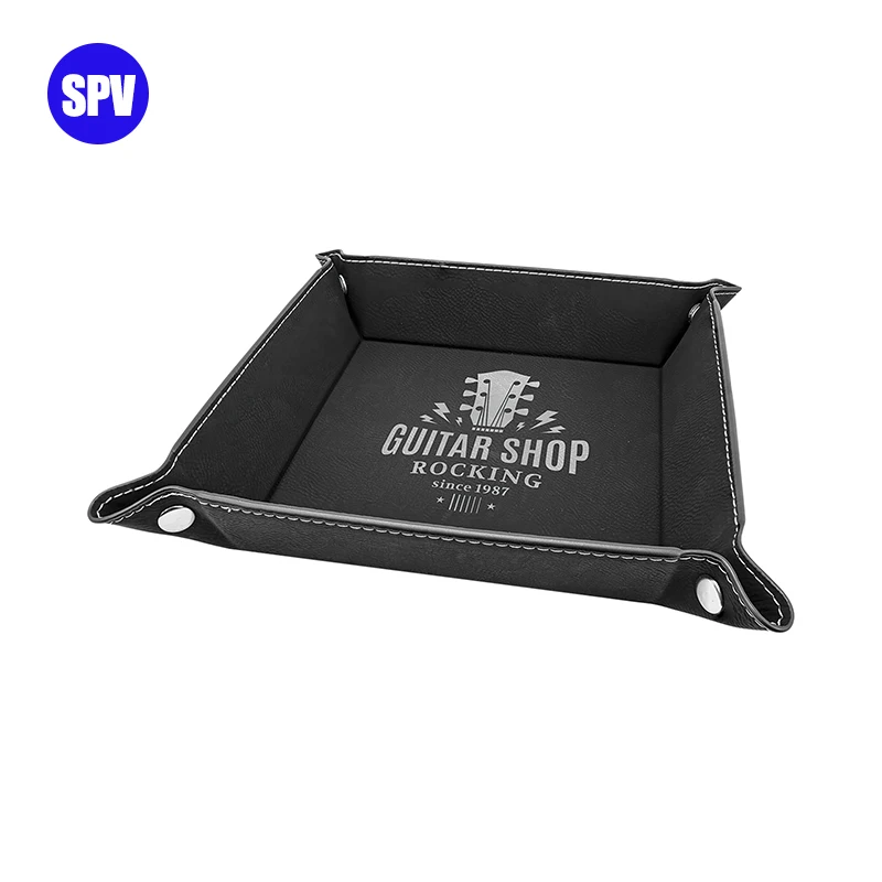 2022 Laserable Leatherette Blanks Snap Up Leather Tray for Laser Engrave