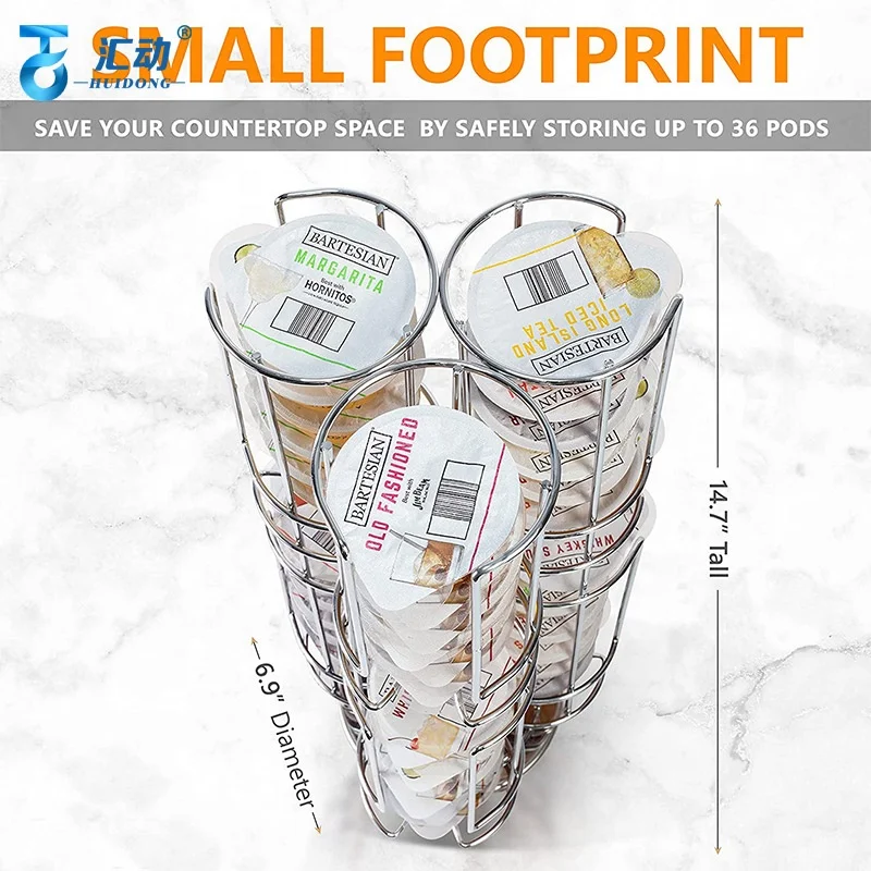 bartesian cocktail capsule holder home coffee syrup display rack rotating cocktail coffee capsule