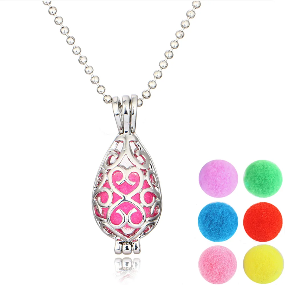 Perfume Box Ash Holder Jwellery Necklace Collares Collier Locket Stainless Steel Aromatherapy Necklace Perfume Bottle Necklace