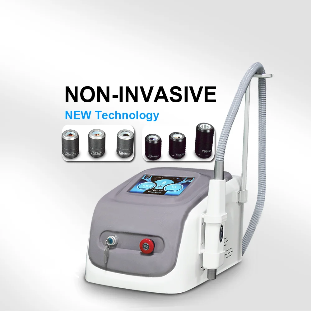 Whole Body Painless Hair Tattoo Removal Mini Portable Picolaser with Non-Bleeding No Bleach ND YAG Laser Type