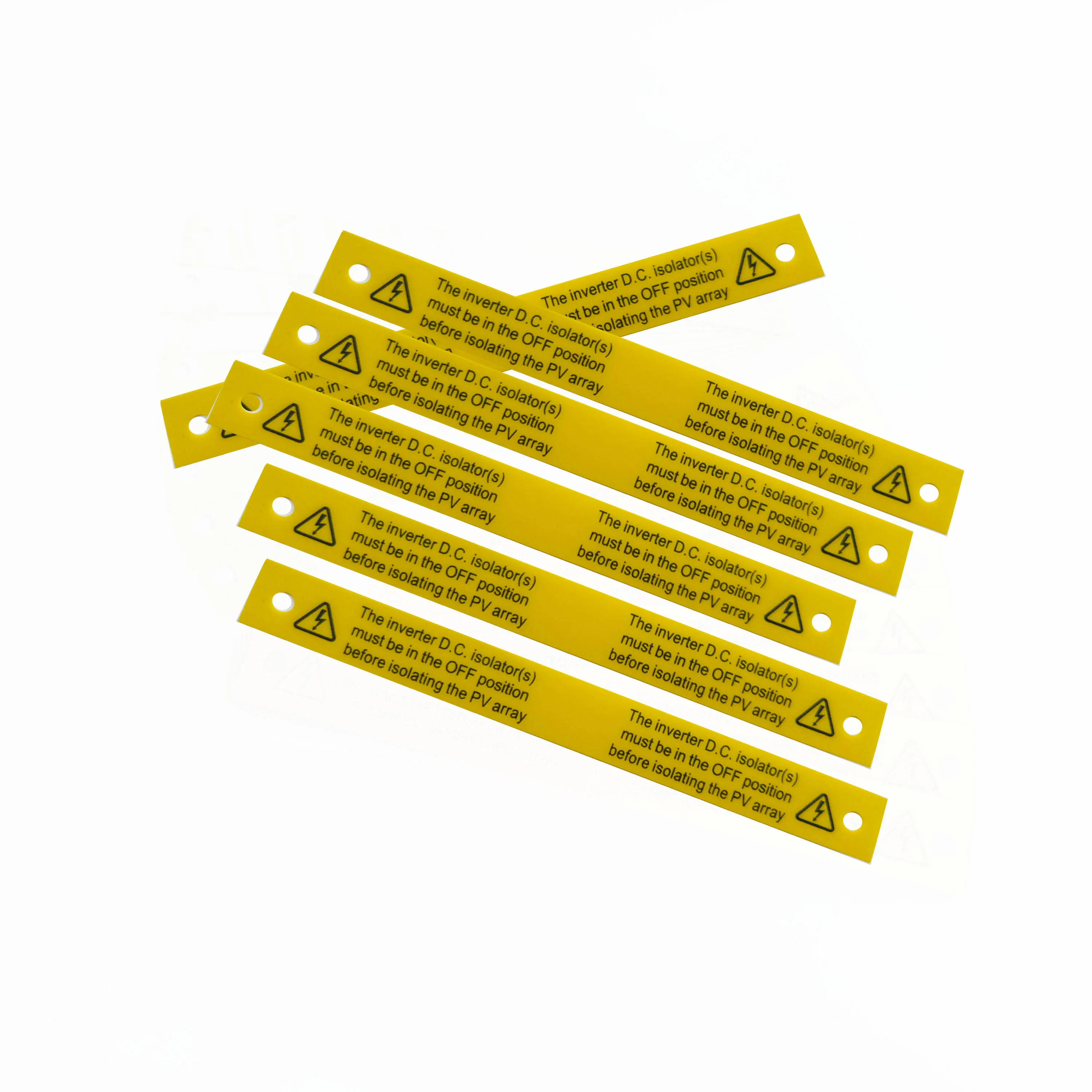 Cheap label  in stock inverter D.C. Isolator for photovoltaic array  printing PC PVC Vinyl PET solar power compliance Australian