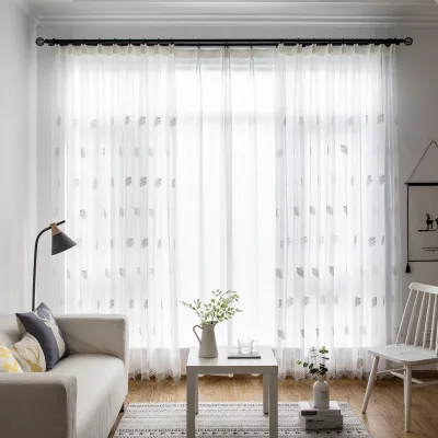 luxury readymade curtain voile--spun polyester high twist sheer voile fabric for scarf curtin