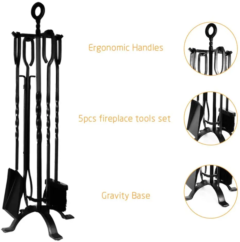 New Design Wood Fireplace Tools Fireplace Accessories Tool Set Modern Fireplace Tools For Stove Firewood Rack