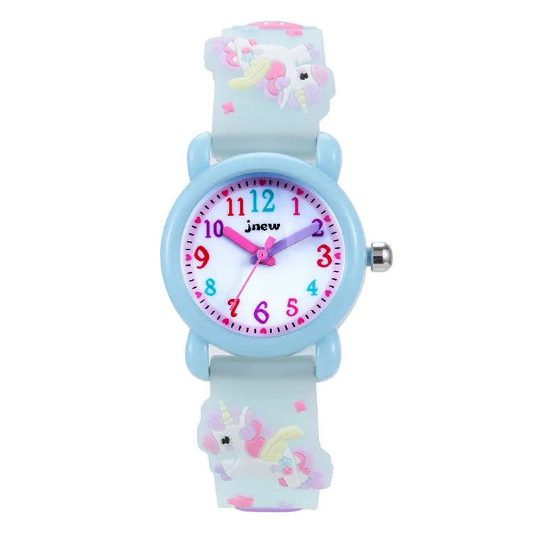 Children 3D Unicorn Cartoon Waterproof Toddler Quartz Wrist Watch Age 2-8 3 4 5 6 7 Toys Gifts Kids Girls Watch