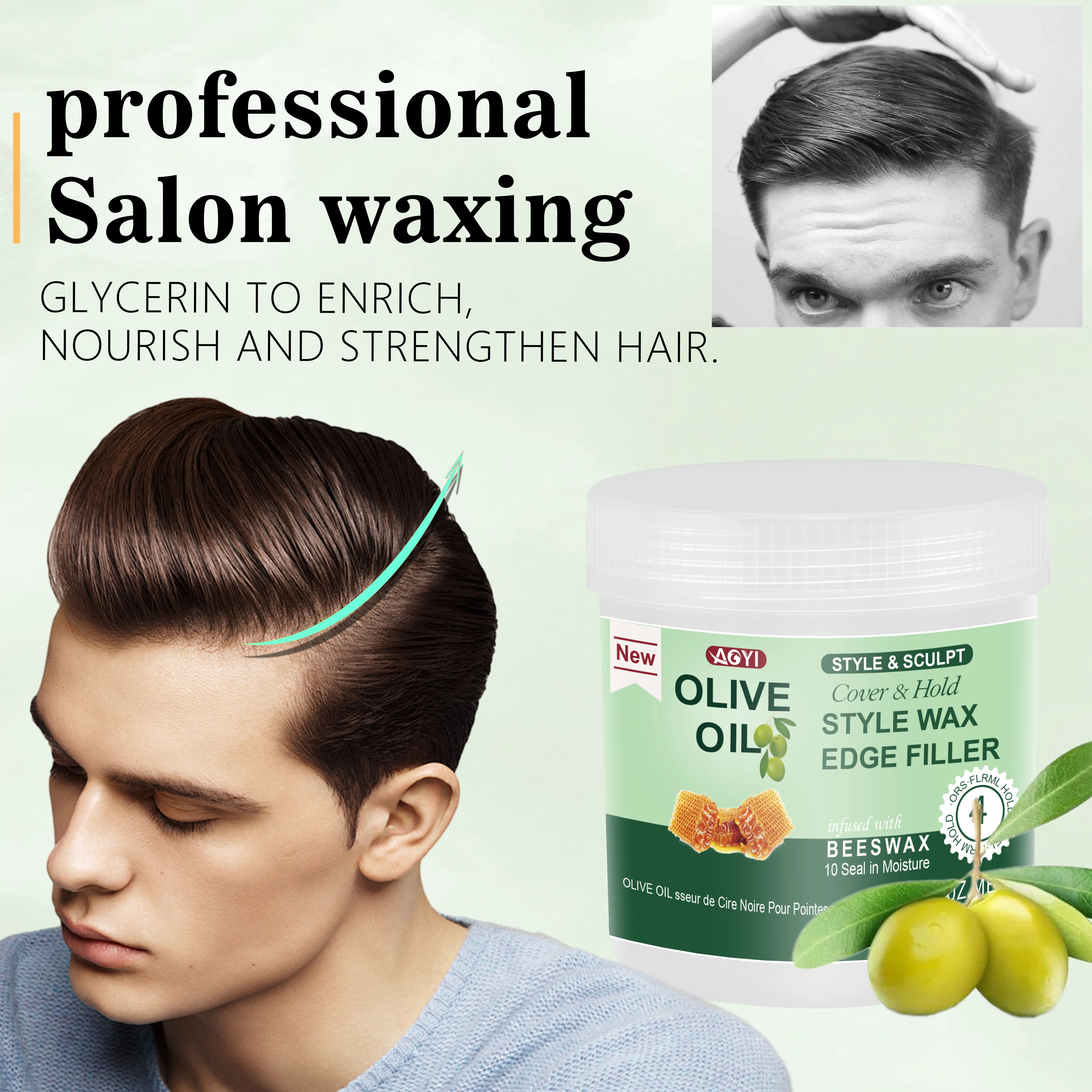 Fashion Hair Wax Long Lasting Organic Hair Wax Pomade Molding Hair Gel Hairstyle Wax for Men