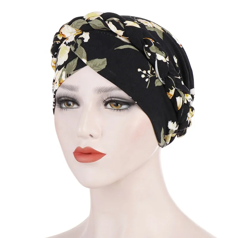 
Indian Arabian Muslim Braid Hat Women Print Hats 