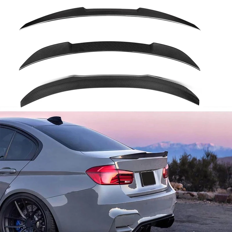 Auto Rear Trunk Spoiler Body Kit Wing Lip Carbon For BMW F30 M4 Carbon Fiber Style Sedan Racing Sport Car Modification