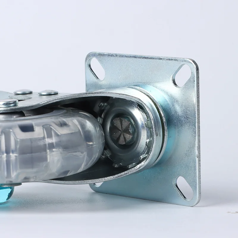 Wholesale 3 inch fully transparent caster PVC wheel Office Chair Caster with brake