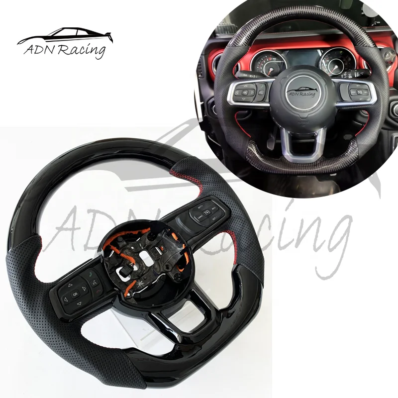 For JEEP Wrangler JL Carbon Fiber Racing Steering Wheels 2018-2020