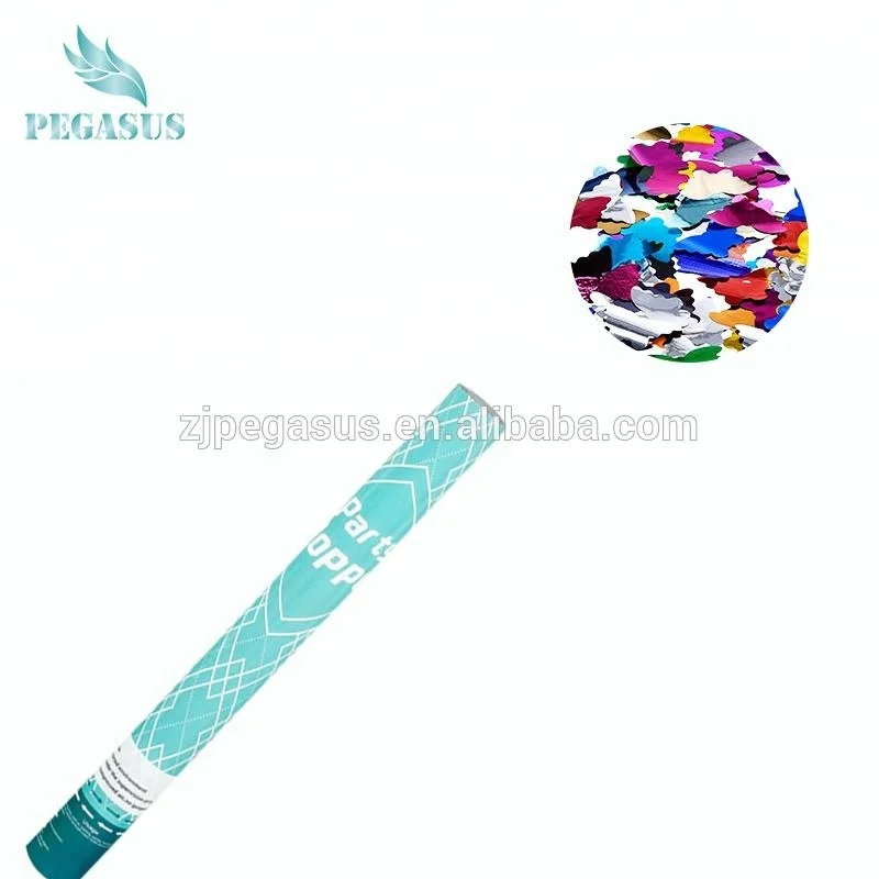 Factory Wholesale party popper personalised Paper table confetti long-cylinder disposable handheld compressed air Pegasus