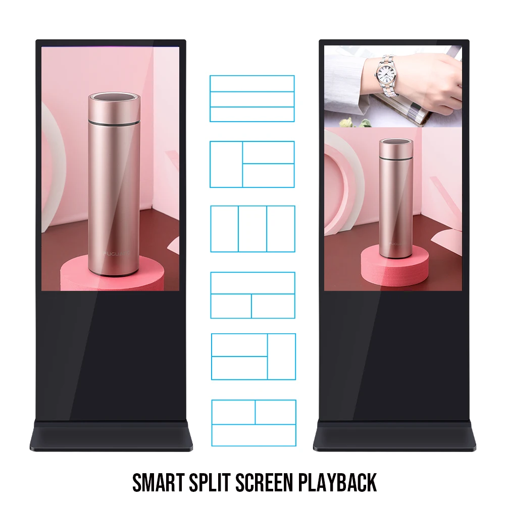 Bar For Supermarket Digital Displays Advertising Lcd Screen Advertise Video Wall Display 4k