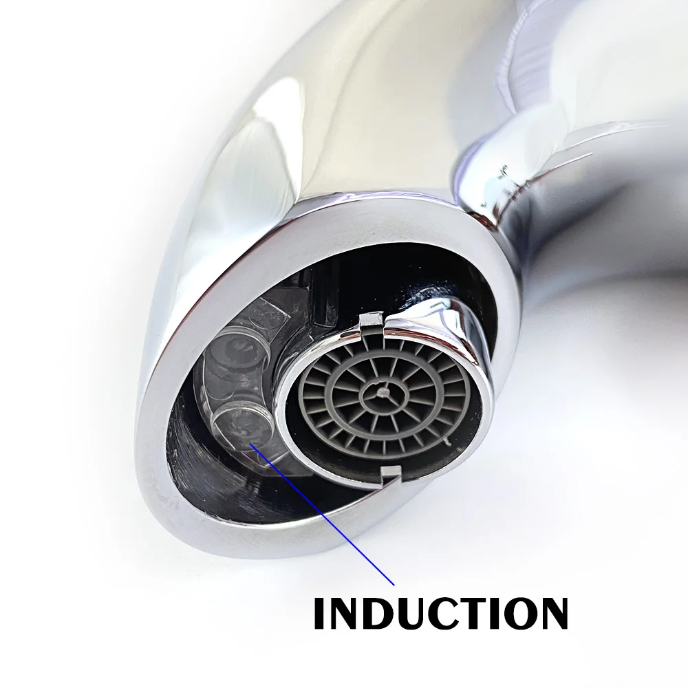 Temperature Regulation Brass Smart Automatic Touchless Bathroom Sense Water Faucets with Motion Sensor Basin Faucet