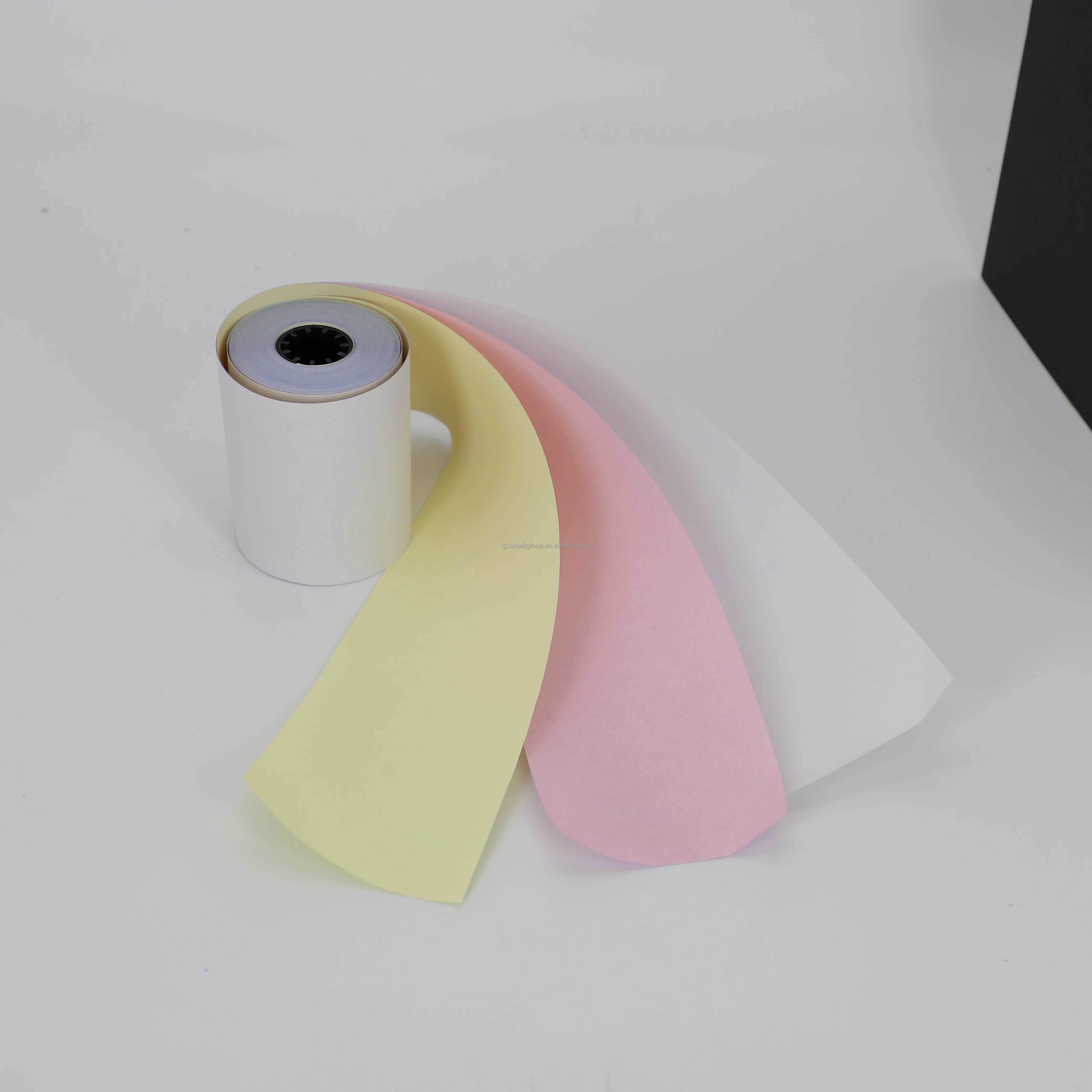 High Smoothness and Whiteness Carbonless Paper (CB/CFB/CF) with Blue/Black Image Roll