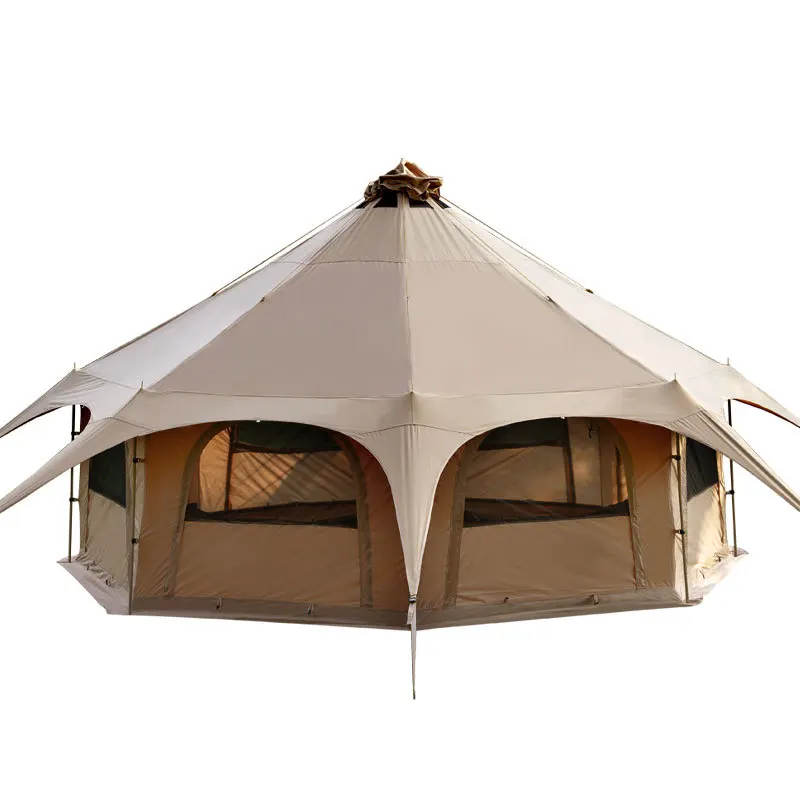 Factory Direct Price 8 Persons Outdoor Large Waterproof Camping Tent Glamping Family Yurt