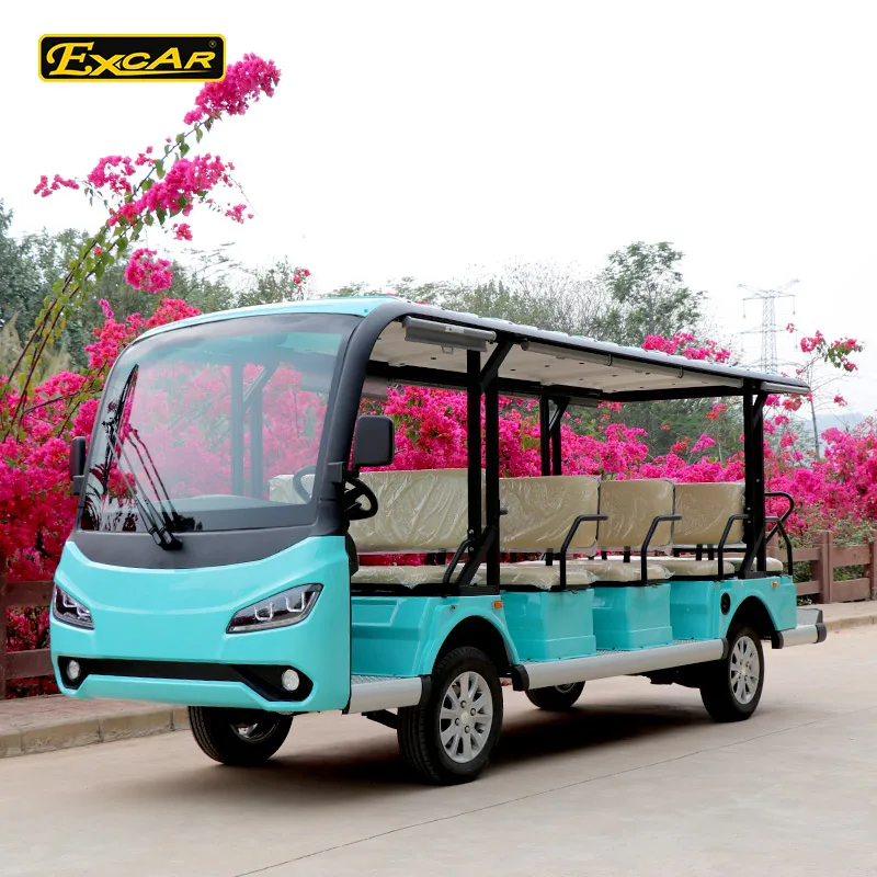 Excar Production 72V 14 Seats Electric Sightseeing bus Electric Tour Car/Bus