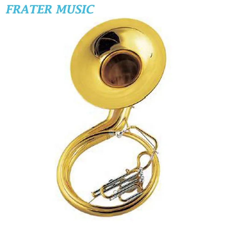 Золотой лак корпус из желтой латуни C Ключ Sousaphone