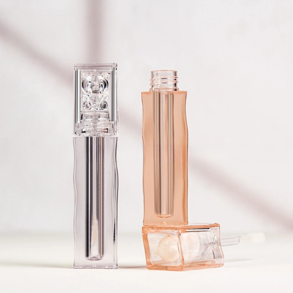 Empty Lipgloss Tube Low Moq Dual Double Sided Custom Lip Gloss Containers Tubes Square Lip Gloss Tube