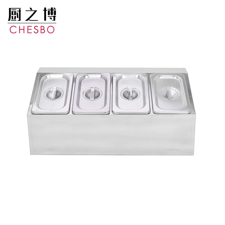 MSY 4 Grid GN Pan Holder Kitchen Appliance Stainless Steel Gastronorm Containers Vegetable Food Container