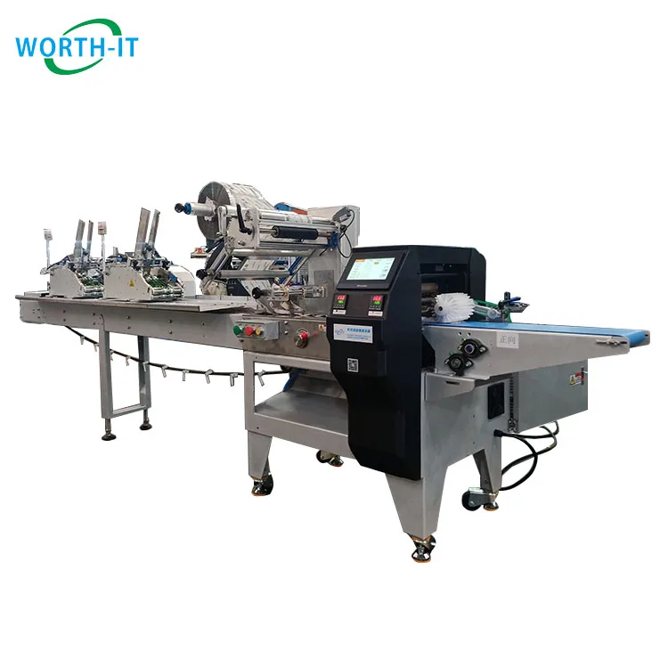Friction feeder machinery with Horizontal packing wrapper Flow pack machine