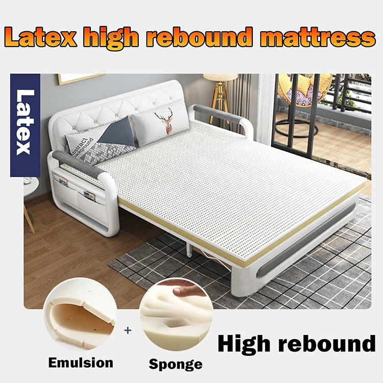 Upholstered Sofa Bed Large Lounge Sofa Bed Multipurpose King Sofa Bed For Living Room Black