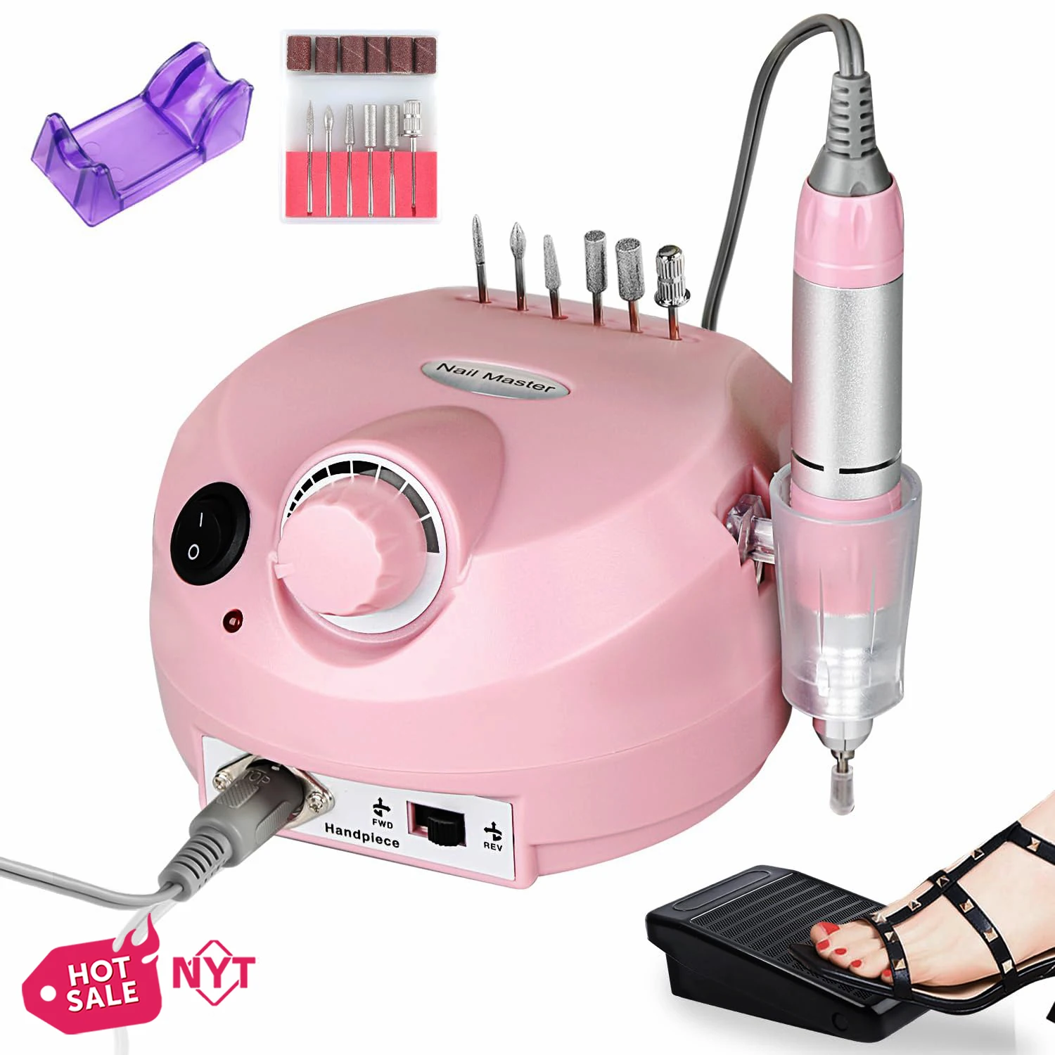 Korea Manicure Polishing Shape Tools Polisher Acrylics With Foot Pedal Ideal For Gel Machine 30000Rpm Electric Nail Drill