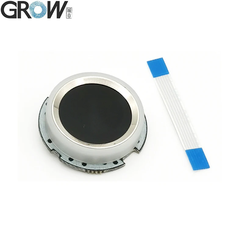 GROW R502-B Flat Cable FPC 0.5mm 6pin UART DC3.3V Small Round LED Capacitive Fingerprint Module Access Control Arduino