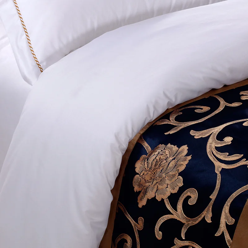 Professional Factory 100% cotton pure white bad sheet for hotels bedding sets collections
