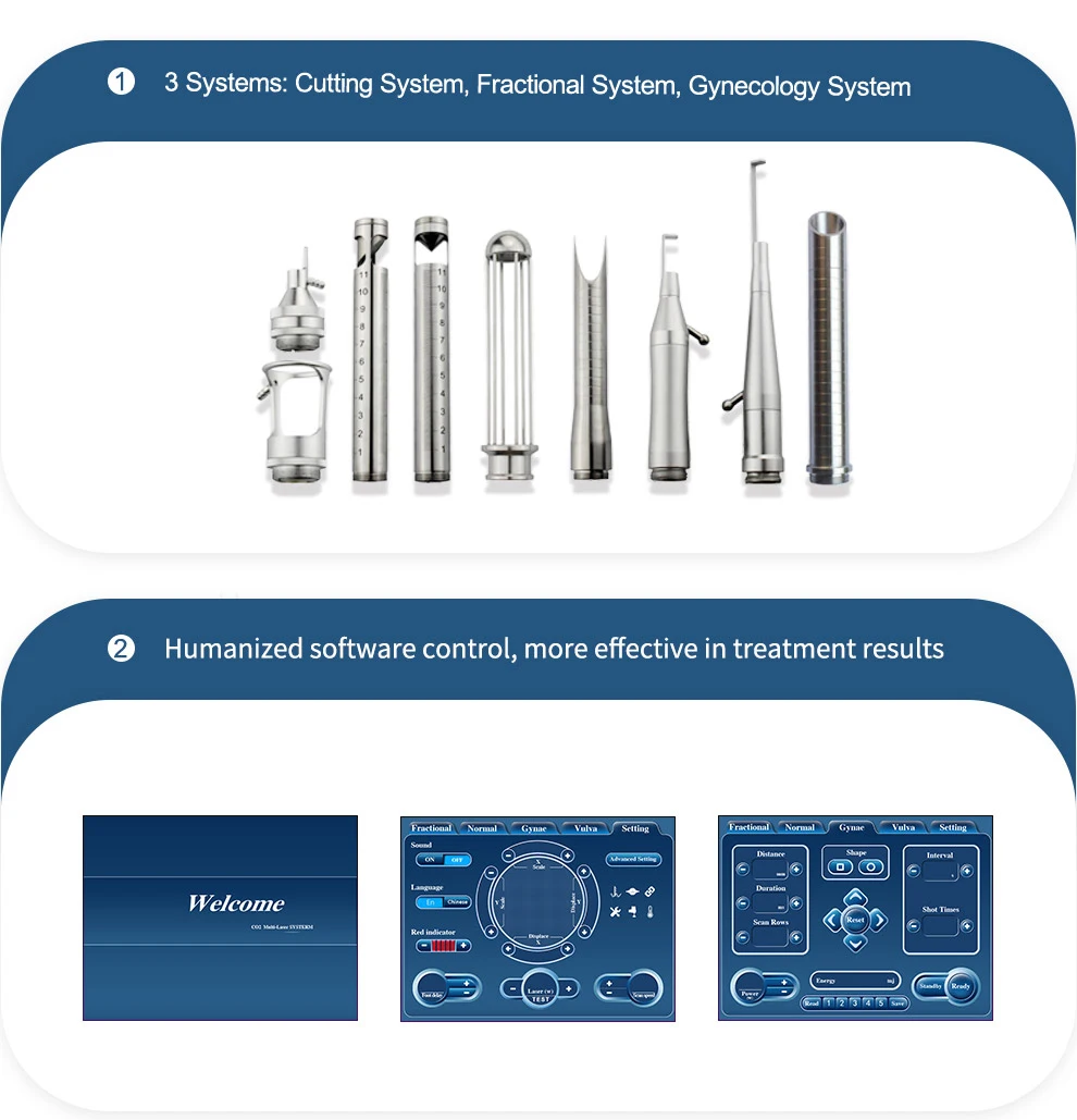 RF tube 30w Stationary CO2 Medical Fractional Laser Machine Anti-Puffiness Carbon Peeling Anti-Aging Skin Resurfacing Treatment
