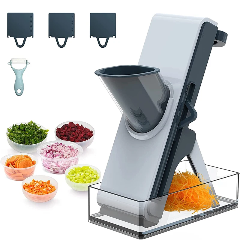 Multifunctional Kitchen Food Drain Basket Slicer Potato Peeler Multi-slicer Vegetable Cutter Mandoline Slicer