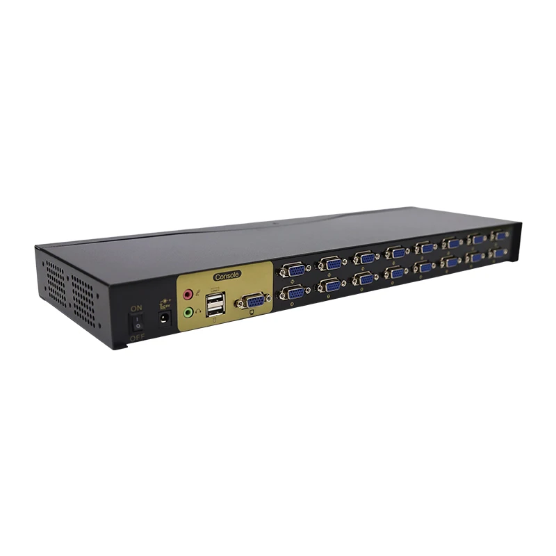 16 port Automatic USB VGA KVM switch with audio16 input 1 output with usb hub support 1920X1080@60HZ