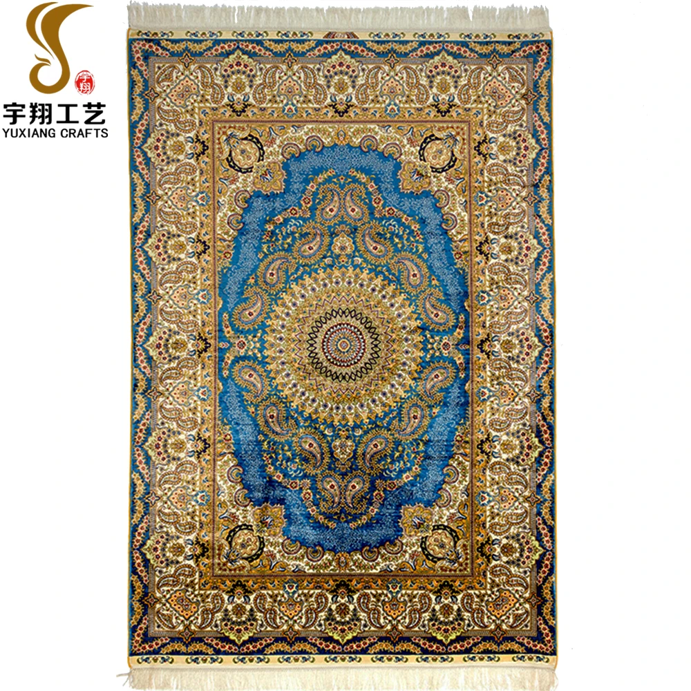 Nanyang Yuxiang Christmas Decorations Luxury Silk Persian Hand Made Carpet