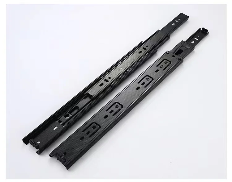 Heavy-duty drawer slide cold-rolled steel thickened drawer slide cushioned damped rail coat cabinet ball slide