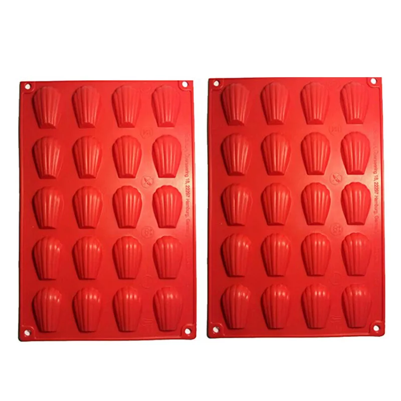 20 Cavity Silicone Shell Madeleine Molds for Jelly Ice Molds Chocolate Silicone rubber Mould Bakeware Non-stick