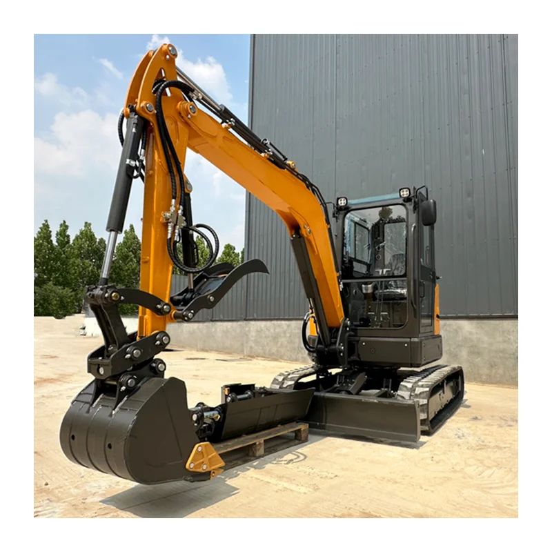 Chinese new construction machine excavator manufacturer air condition cabin side boom hydraulic 3.5 ton mini excavator