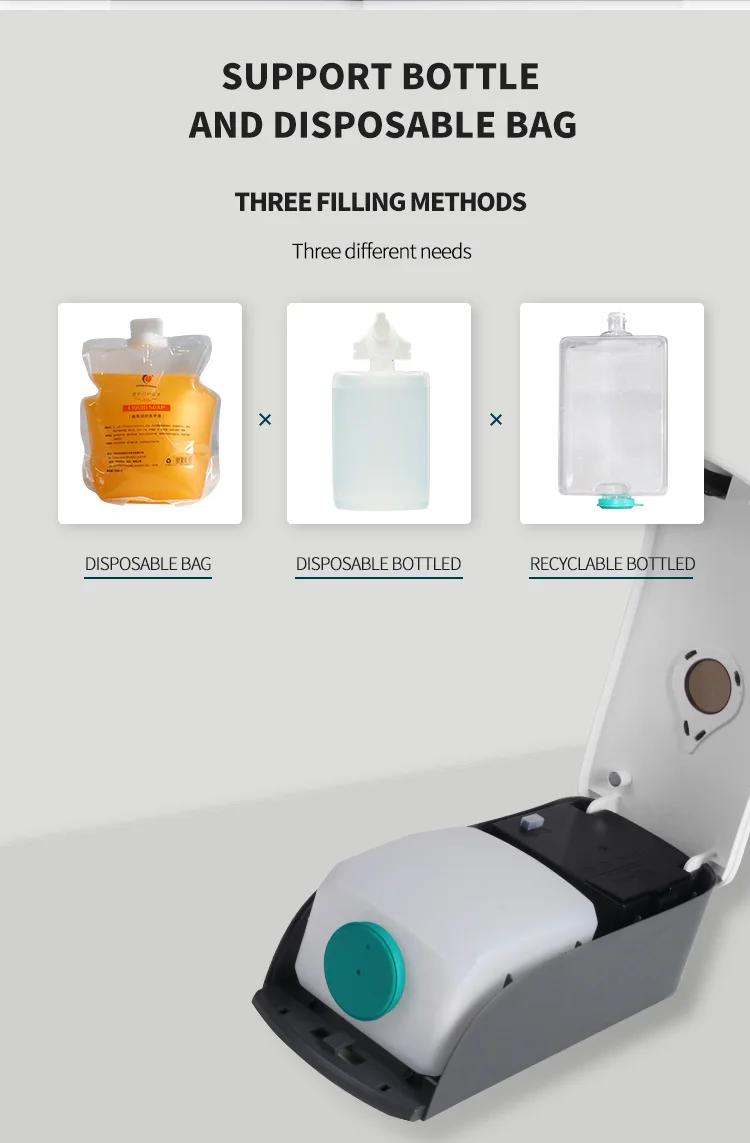 CDWK ABS plastic refillable 1000ml wall mounted touchless automatic liquid foam soap dispenser