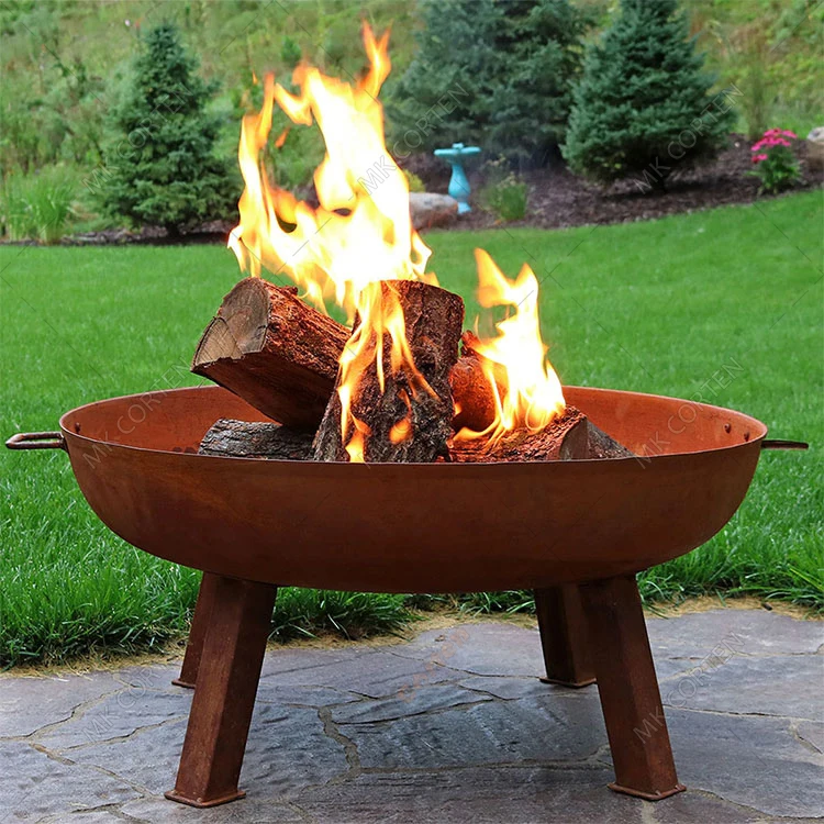 Modern firepit natural outdoor heater corten fire for home garden for sale