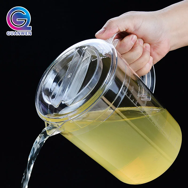 Clear Polycarbonate Beverage Jug With Lid Juice Pitcher Water Jug