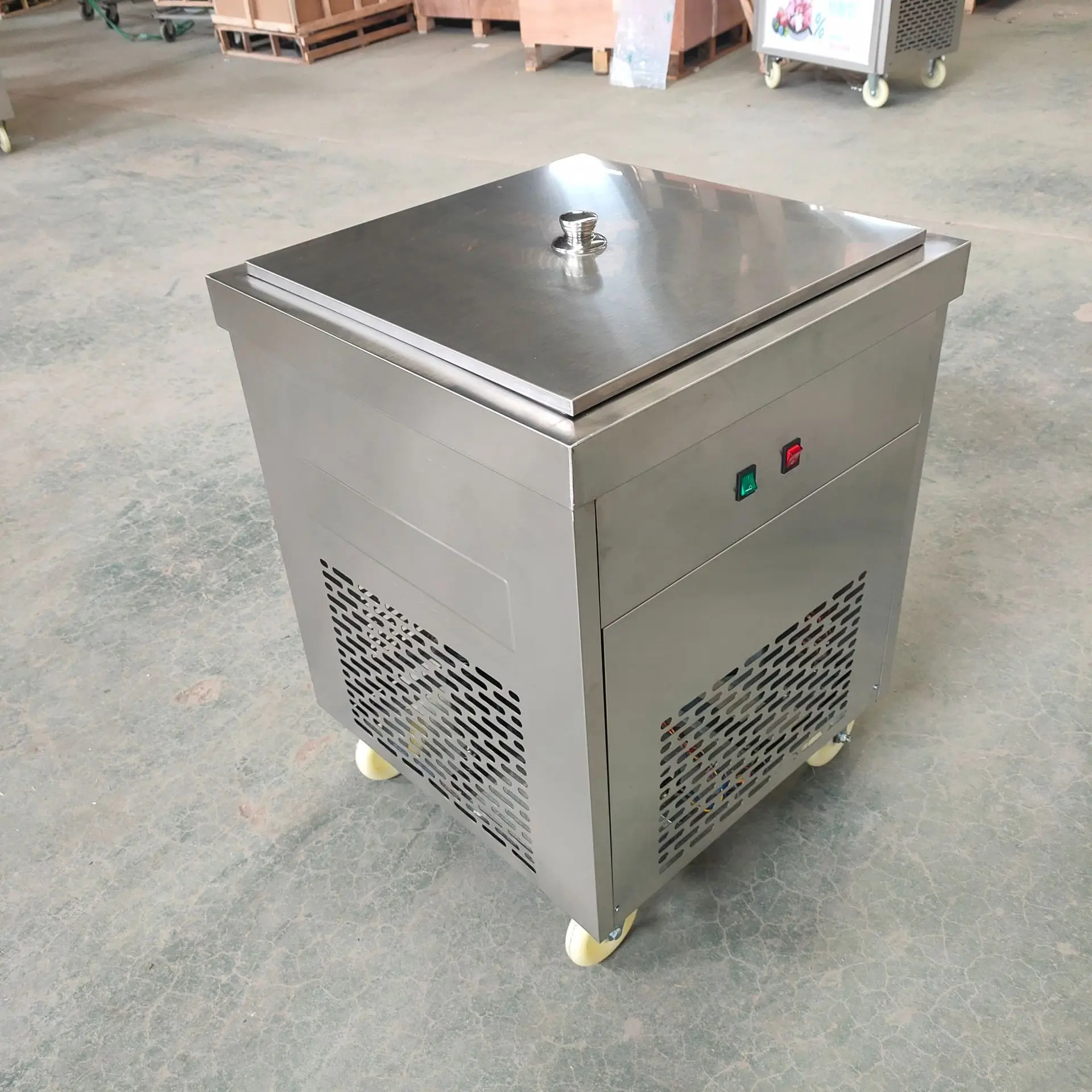 Commercial smart roll ice cream machine fried single pan double pan in best price