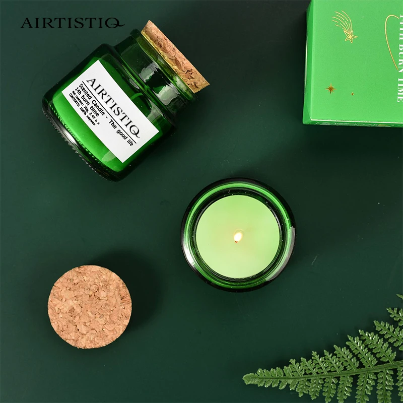 Hot Sell Custom Luxury Private Label Premium Peach 2.46oz 70g Soy Wax Mini Scented Candles Amber Glass Scented Candle with Lid