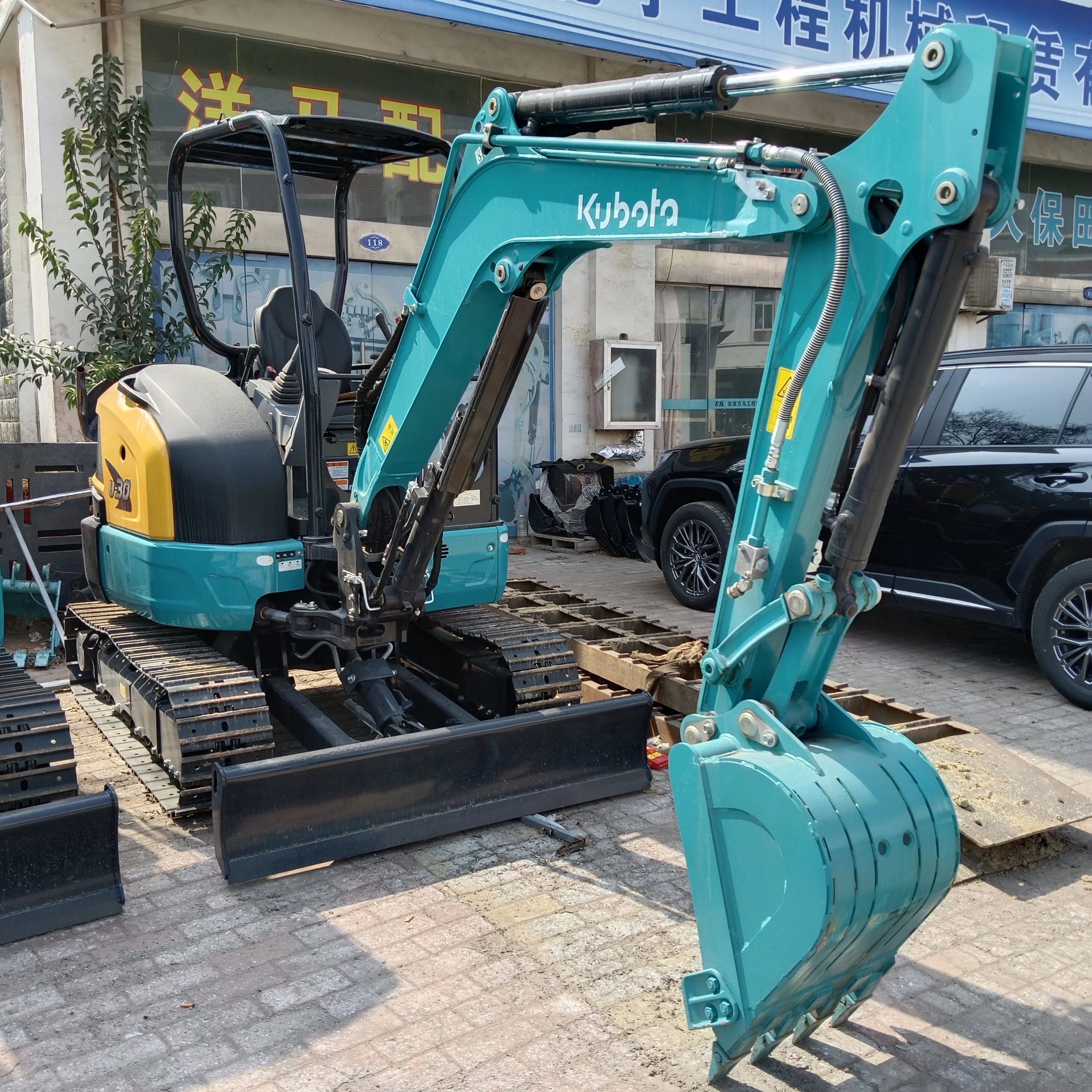 Мини-экскаватор Kubota U30S U40S японский экскаватор со стальными накладками и резиновыми прокладками для гусеницы