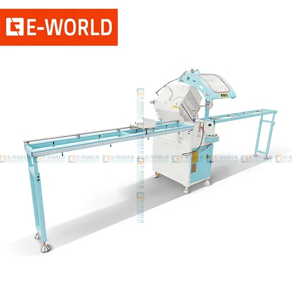single head aluminum door and window cutting saw making machine windows with fabrication table for aluminum door and window