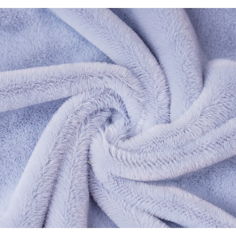 Rabbit Fur Velvet Soft Angora Velour Warm Fabric For Autumn Winter Clothing Fur Jersey Fabric