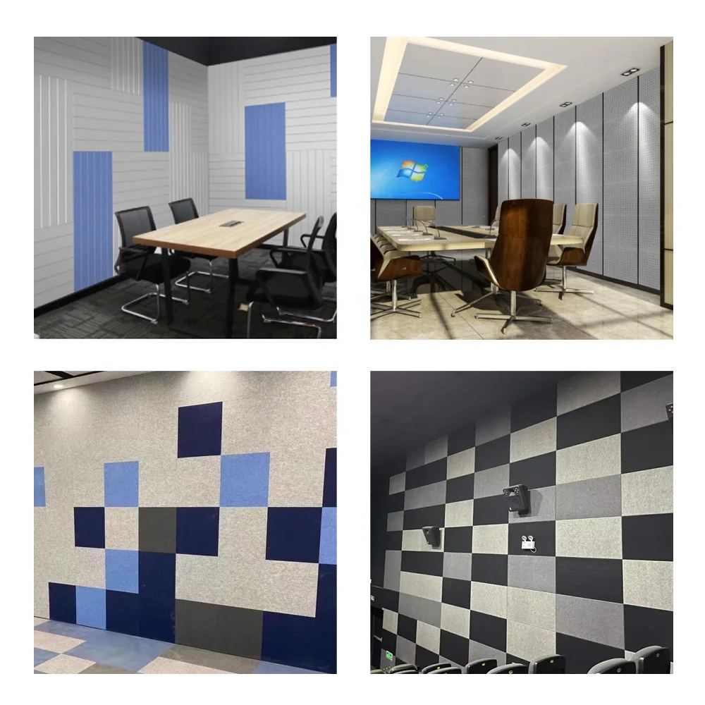 Pet acoustic panels soundproof wall panels 100% polyester fiber acoustic panel for wall and ceiling sound absorbed decoration