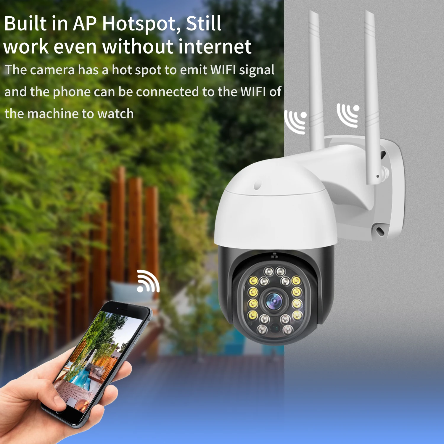 Инновационная Водонепроницаемая камера видеонаблюдения 360 градусов 4K IP Wi-Fi сетевая PTZ-камера безопасности