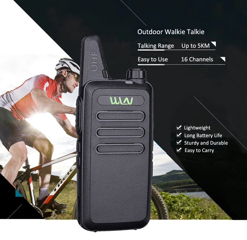  WLN KD-C1 двухстороннее радио 3W 16 каналов UHF 400-470 МГц 6 км дальность мини ручной радиолюбителей трансивер иди и болтай Walkie
