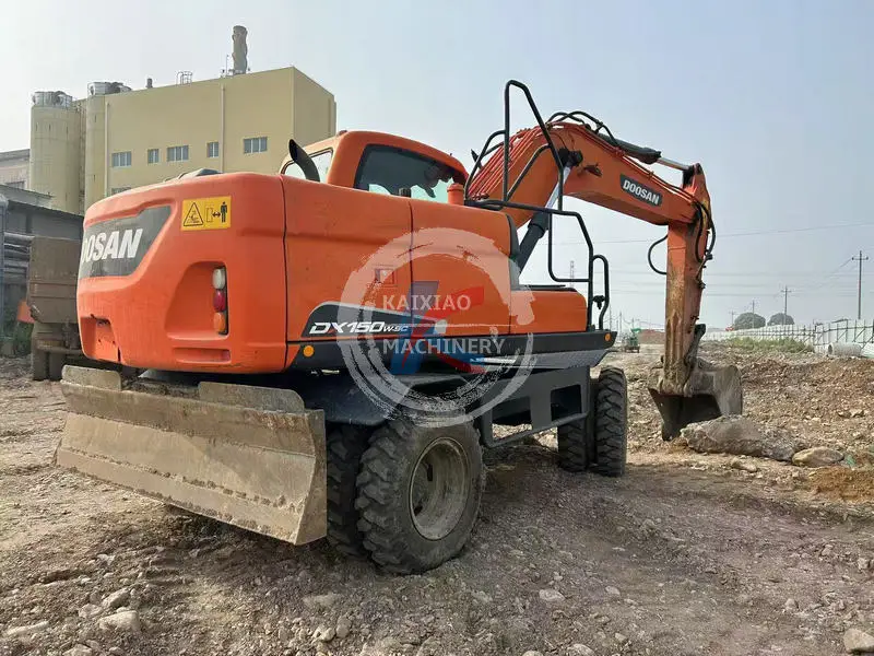 Doosan DX150W-9C used wheel excavator excavadora backhoe in stock secondhand hot sale original secondhand