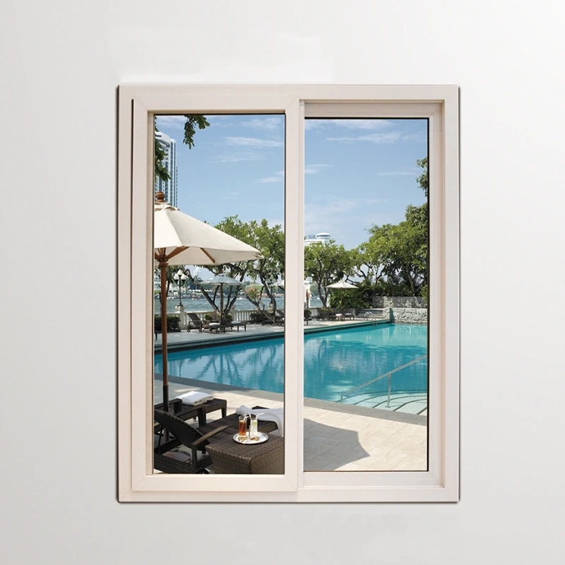Customized UPVC Windows Double Glazing PVC Casement Horizontal Sliding Window