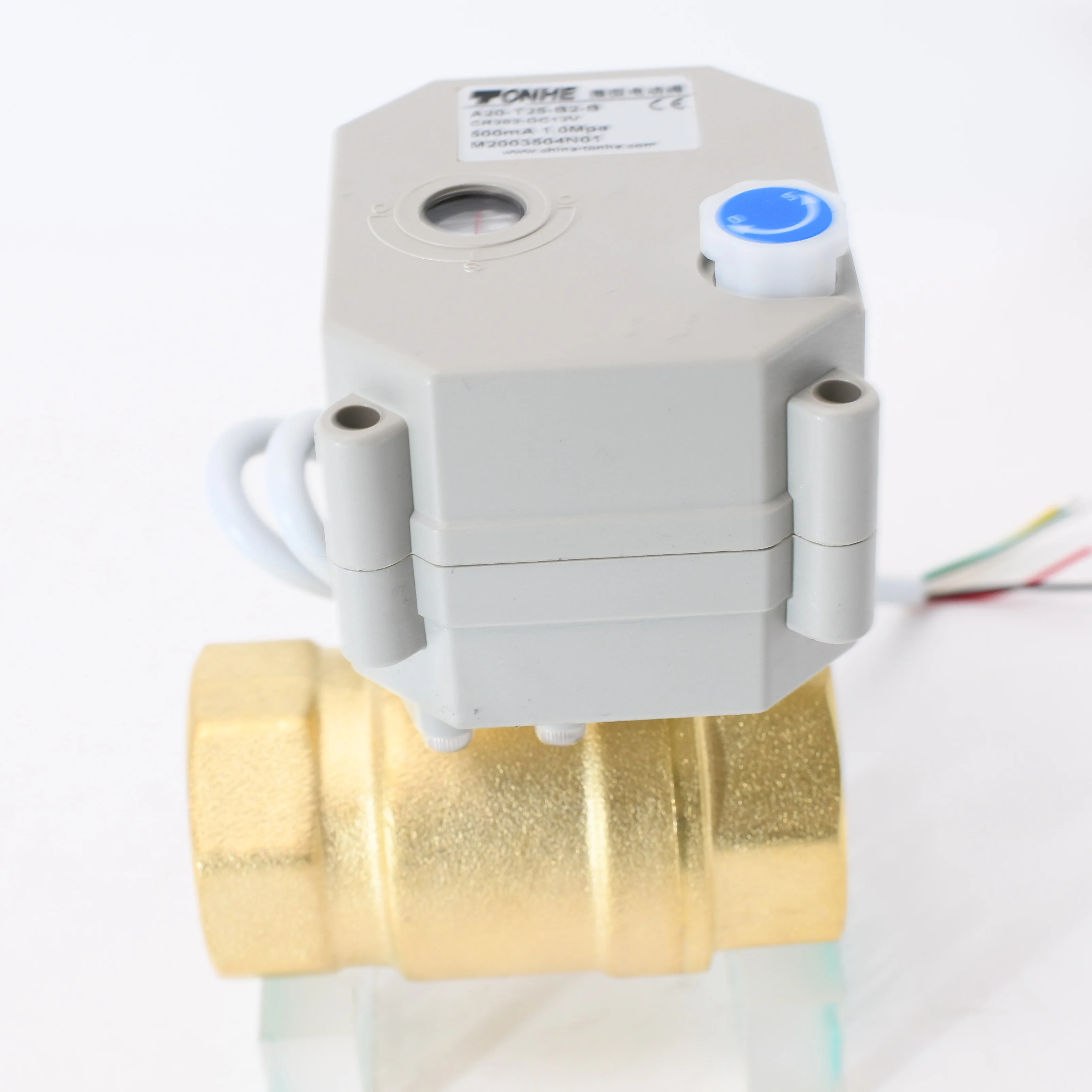 DC5V 1' Brass electric CR301 2-way motorized ball valve