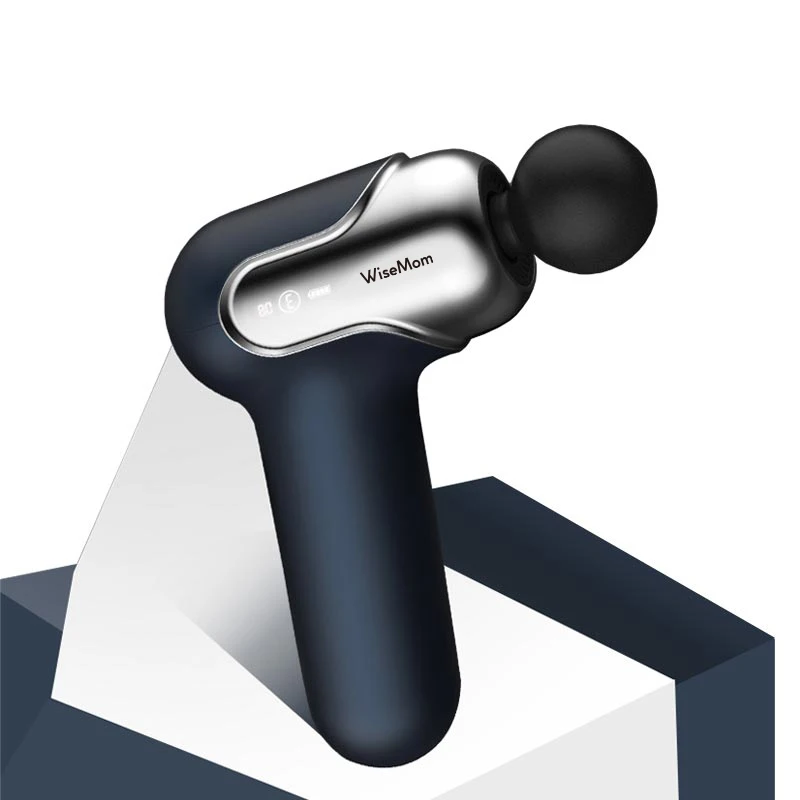 WiseMom Percussion Electric Sonic Facial Gun Massager 24v Powerful Vibration Body Deep Tissue Digital Muscle Mini Massage Gun