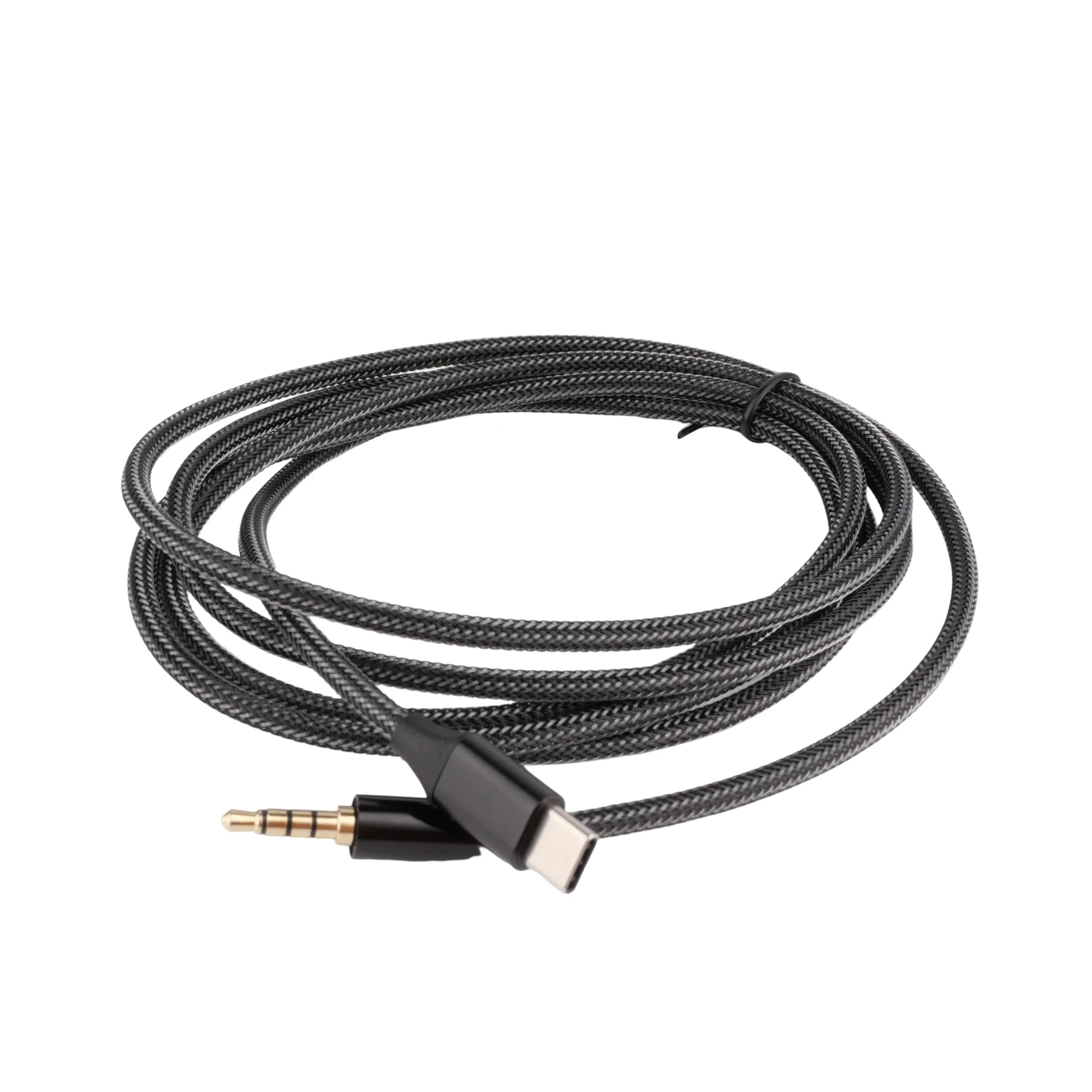 Nylon Braided 3.5mm Male Jack Audio Cable to Type C male Extension cable for sale